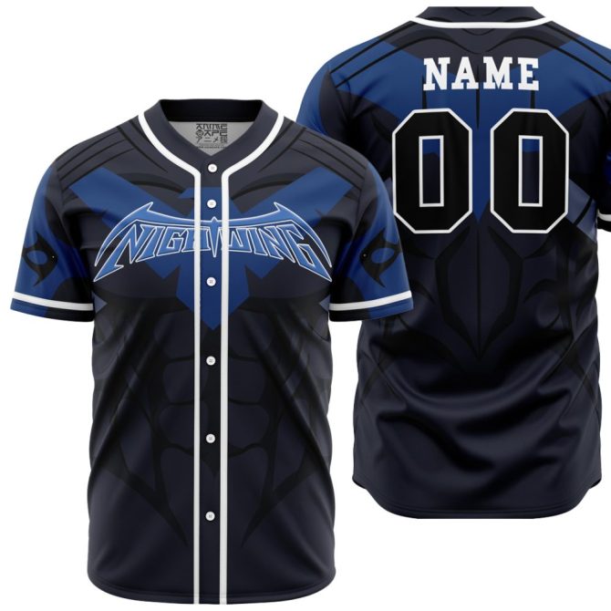 Custom Nightwing Baseball Jersey – Stylish, Personalized Sportswear For Fans