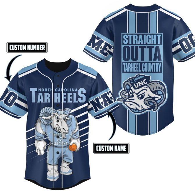 Custom Unc Tar Heels Jersey - Personalized Name & Number, Limited Edition Fan Gear
