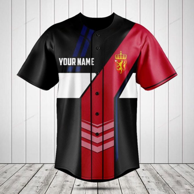 Customizable Sport Jersey – Unique Design With Crown & Lion Crest – Add Your Name!