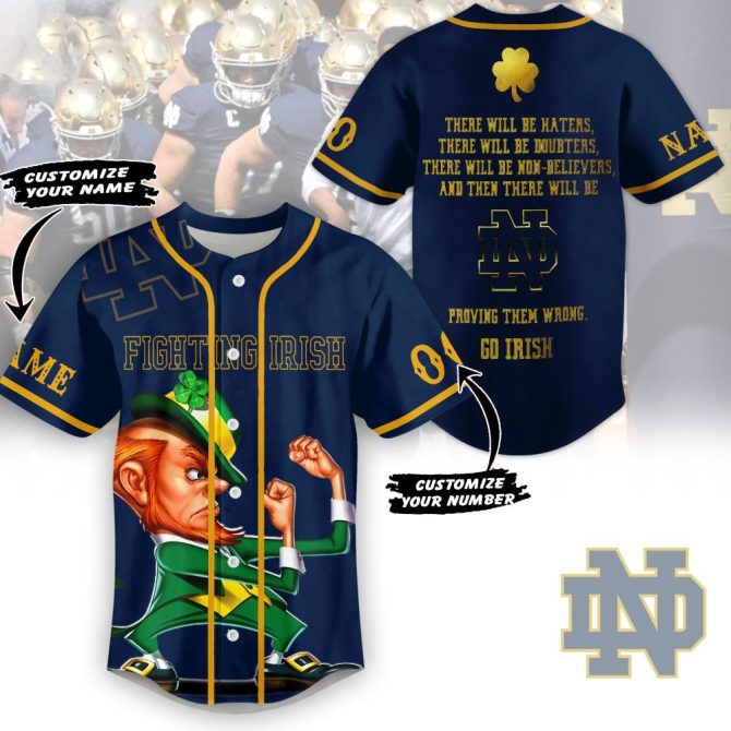 Custom Notre Dame Fighting Irish Jersey - Personalize Name & Number - Perfect Gift!