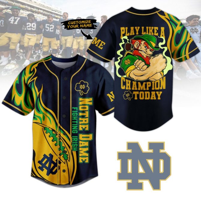 Customize Your Notre Dame Fighting Irish Baseball Jersey - Play Like A Champion Today!