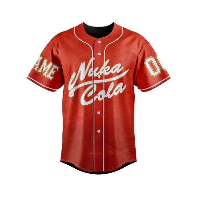 Custom Nuka Cola Baseball Jersey - Fallout Inspired, Personalized Name & Number - Image 2