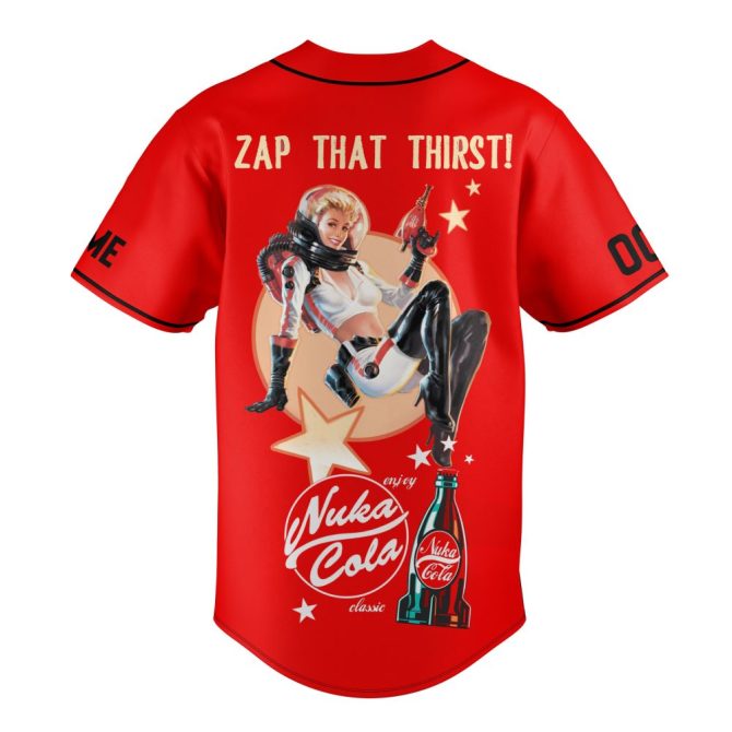 Custom Nuka Cola Baseball Jersey - Buy 1 Get 1 Free! Personalize Your Style Today! - Image 2