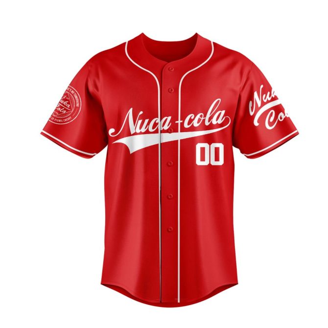 Customizable Nuka-Cola Baseball Jersey - Retro Style With Iconic Design - Perfect For Collectors & Fans - Image 2