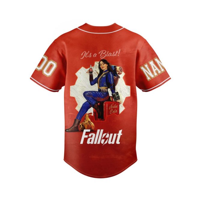 Custom Nuka Cola Baseball Jersey - Fallout Inspired, Personalized Name & Number - Image 3