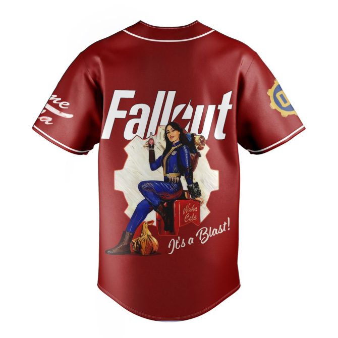 Custom Nuka Cola Baseball Jersey – Personalized Fallout Gaming Apparel - Image 4