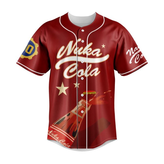 Custom Nuka Cola Baseball Jersey – Personalized Fallout Gaming Apparel - Image 3