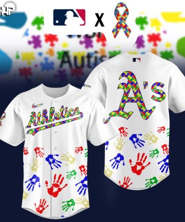 Limited Edition Athletics Autism Awareness Jersey – Vibrant Mlb Collaboration