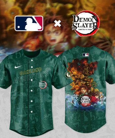 Exclusive Mlb X Demon Slayer Oakland Athletics Jersey – Limited Edition Fan Gear