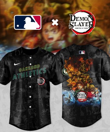 Demon Slayer X Mlb Oakland Athletics Limited Edition Jersey – Anime Fans Must-Have!