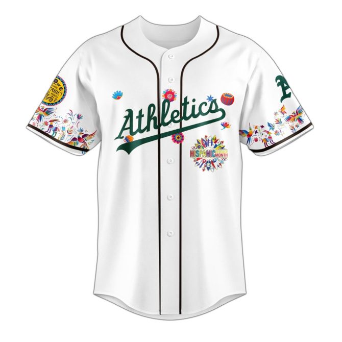 Celebrate Hispanic Heritage Month With Oakland A'S Limited Edition Jersey – Vibrant Design! - Image 2