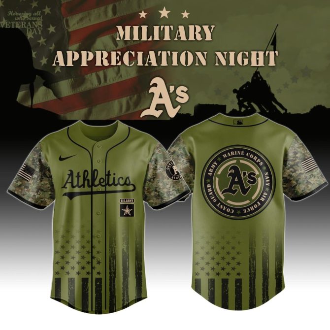 Athletics Camo Jersey - Military Appreciation Night Special Edition