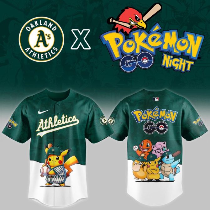 Exclusive Oakland A'S X Pokémon Go Night Jersey – Limited Edition Fan Gear!