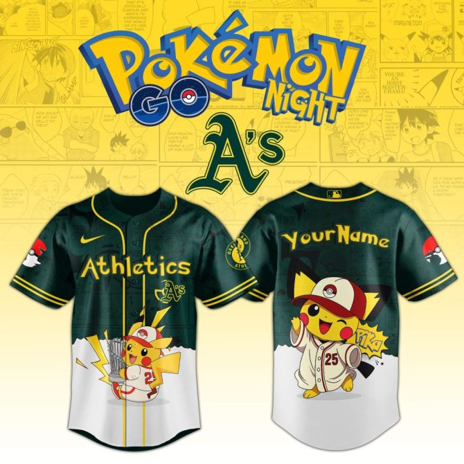 Customizable Pokémon Athletics Jersey - Pikachu Design For Fans & Collectors