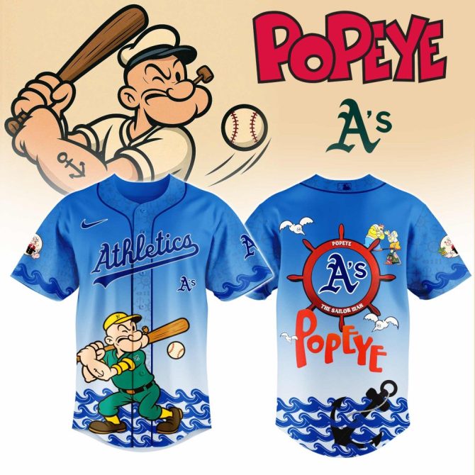 Exclusive Popeye Athletics A'S Baseball Jersey – Limited Edition Fan Gear