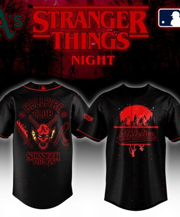 Exclusive Stranger Things Night Baseball Jersey - Hellfire Club Athletics Edition