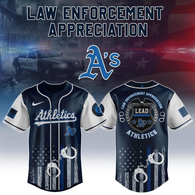 Honor Law Enforcement: Athletics Appreciation Baseball Jersey - Limited Edition