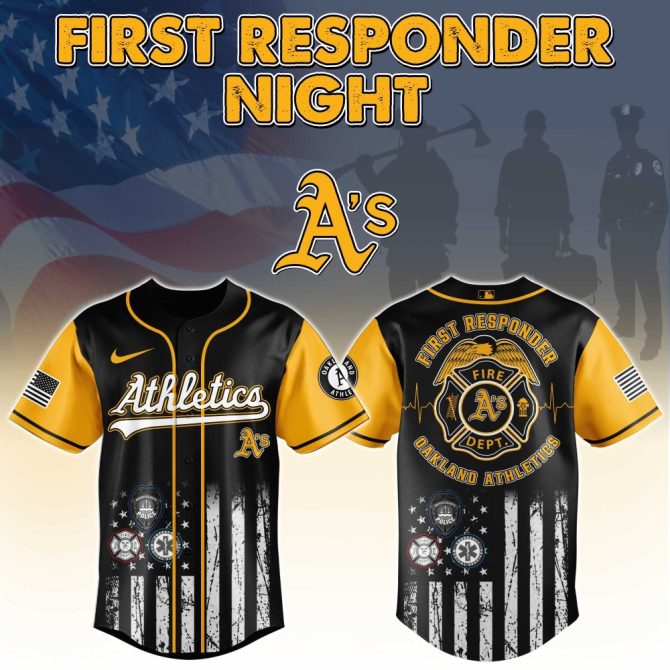 First Responder Night Jersey - Oakland Athletics Tribute - Limited Edition Sportswear
