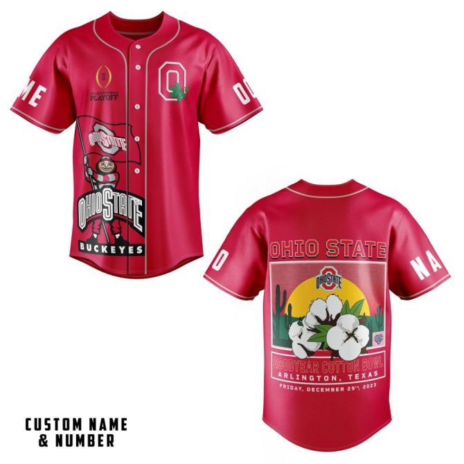 Custom Ohio State Buckeyes Cotton Bowl Jersey - Personalized Name & Number - Limited Edition Fan Gear
