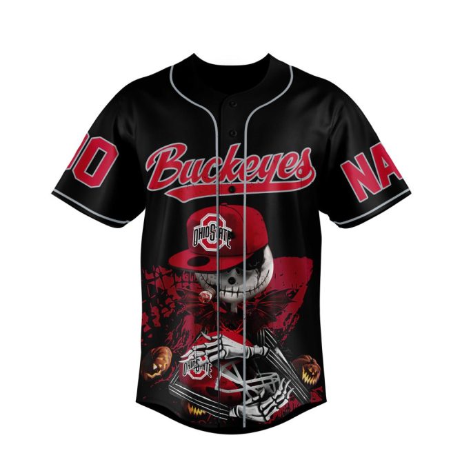 Custom Ohio State Buckeyes Jersey - Personalized Name & Number, Fear The Buckeyes Design - Image 2