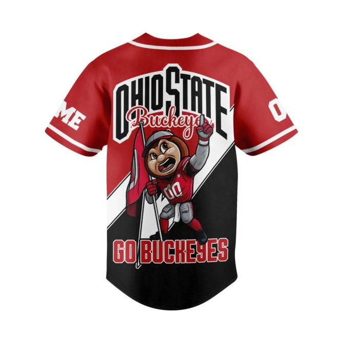 Custom Ohio State Buckeyes Baseball Jersey - Personalize With Your Name & Number - Image 3
