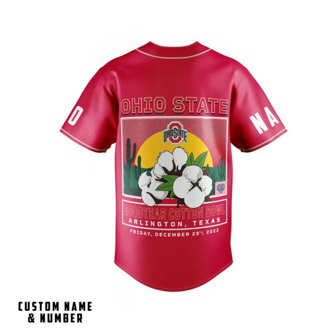 Custom Ohio State Buckeyes Cotton Bowl Jersey - Personalized Name & Number - Limited Edition Fan Gear - Image 3