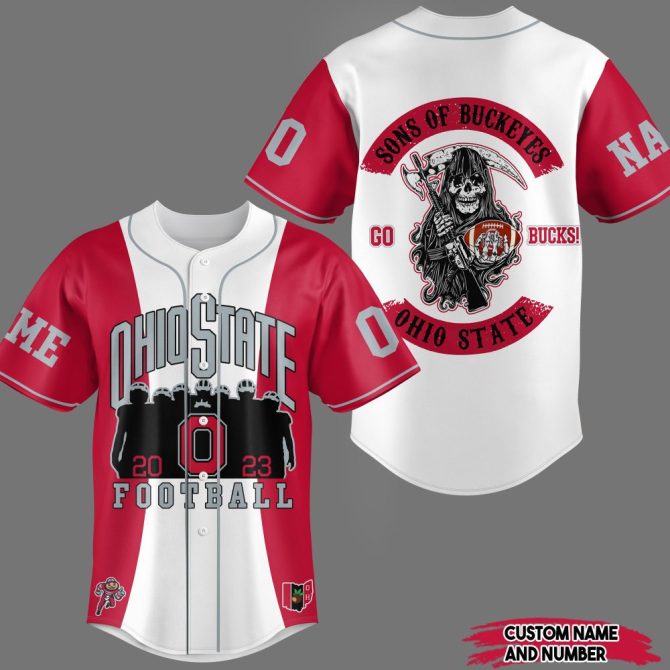 Custom Ohio State Buckeyes Football Jersey 2023 - Personalized Name & Number