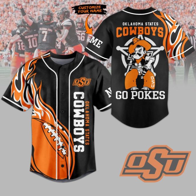 Custom Oklahoma State Cowboys Jersey - Personalized Name & Number - Go Pokes!