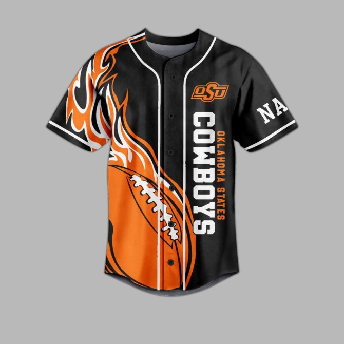 Custom Oklahoma State Cowboys Jersey - Personalized Name & Number - Go Pokes! - Image 2