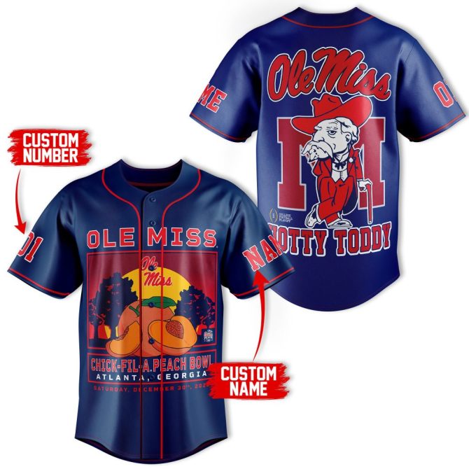 Custom Ole Miss Jersey - Personalized Name & Number - Limited Edition Bowl Game Design