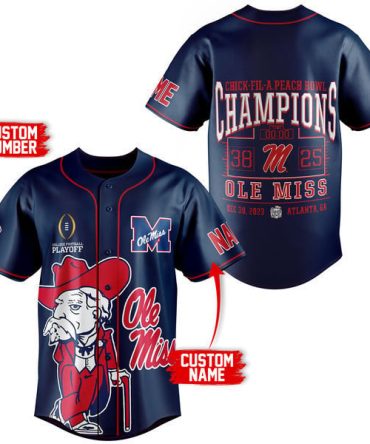 Custom Ole Miss Champions Jersey - Personalized Name & Number - Limited Edition Team Apparel