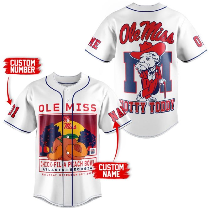 Custom Ole Miss Jersey - Personalized Name & Number - Limited Edition Bowl Game Design - Image 4