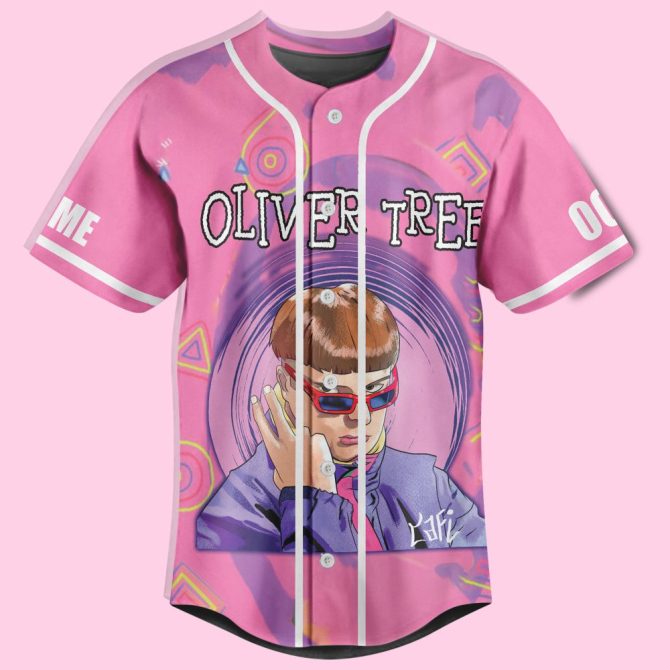 Customizable Pink Alien Baseball Jersey – Unique Design, Add Name & Number! - Image 3