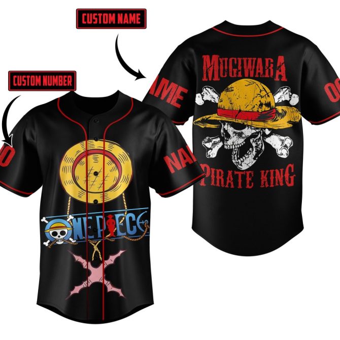 Custom Name & Number Pirate Anime Baseball Jersey – Unique Gift For Fans