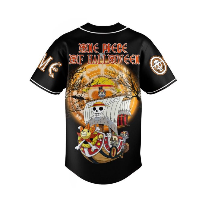 Custom One Piece Halloween Baseball Jersey - Personalized Name & Number - Image 3