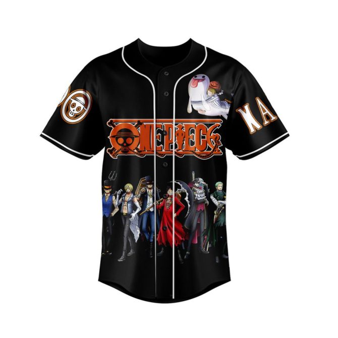 Custom One Piece Halloween Baseball Jersey - Personalized Name & Number - Image 2