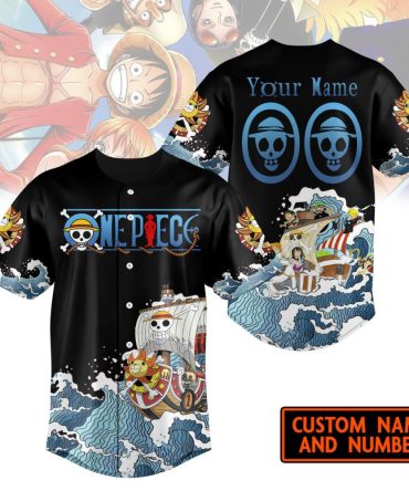 Custom One Piece Baseball Jersey - Personalize Name & Number - Anime Fan Gift