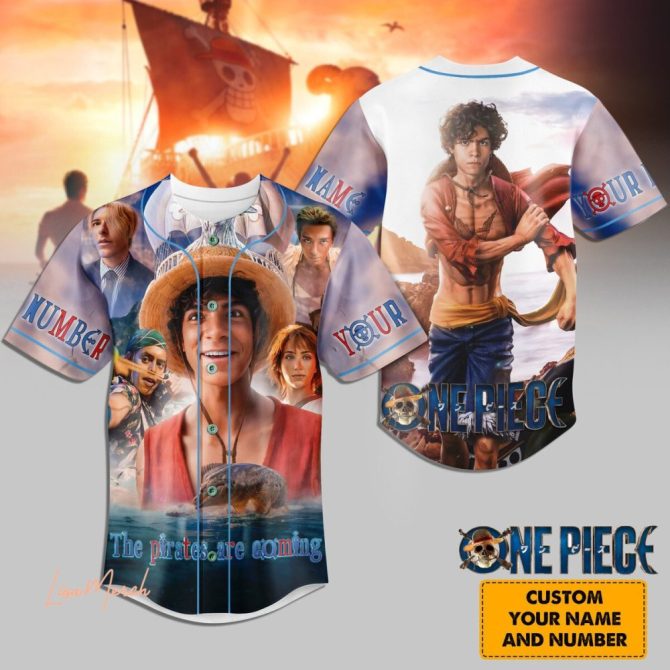 Custom One Piece Baseball Jersey - Personalize With Your Name & Number - Anime Fans' Dream!