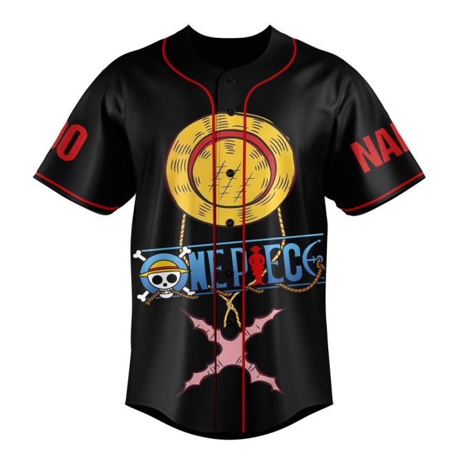 Custom Name & Number Pirate Anime Baseball Jersey – Unique Gift For Fans - Image 3