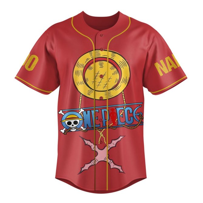 Custom Name & Number Pirate Anime Baseball Jersey – Unique Gift For Fans - Image 5