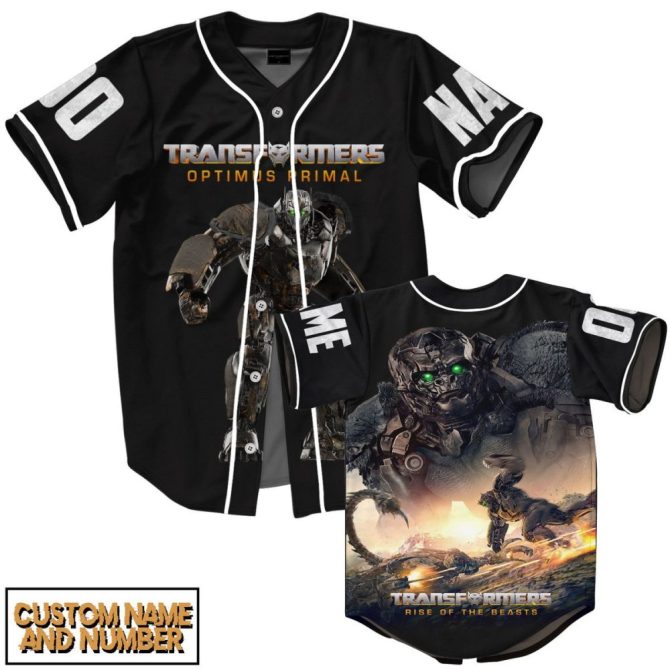 Custom Transformers Optimus Primal Jersey - Personalized Name & Number - Rise Of The Beasts Design