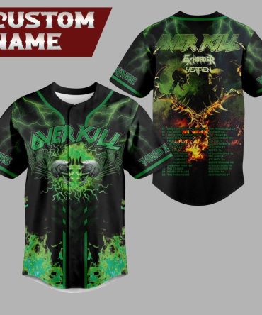 Custom Name Overkill Band Jersey – Personalized Metal Concert Tee With Tour Dates