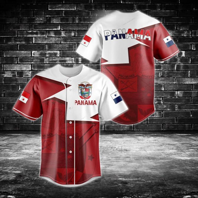 Authentic Panama Flag Baseball Jersey - Stylish Patriotic Sportswear For Fans