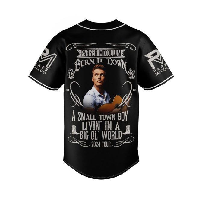 Gold Chain Cowboy Baseball Jersey – Parker Mccollum 2024 Tour Shirt, Limited Edition - Image 3