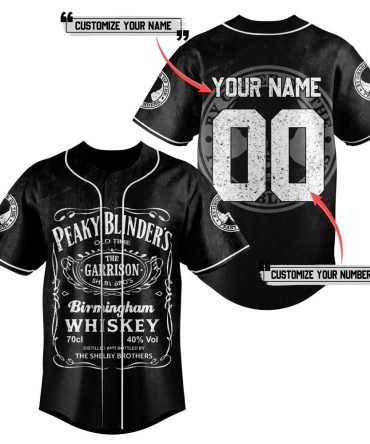 Custom Peaky Blinders Baseball Jersey - Personalize Name & Number - Unique Gift For Fans
