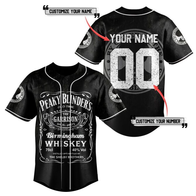 Custom Peaky Blinders Baseball Jersey - Personalize Name & Number - Unique Gift For Fans