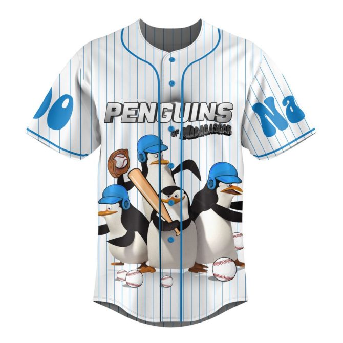 Customizable Penguins Baseball Jersey - Add Your Name & Number - Fun Sportswear For Fans - Image 2