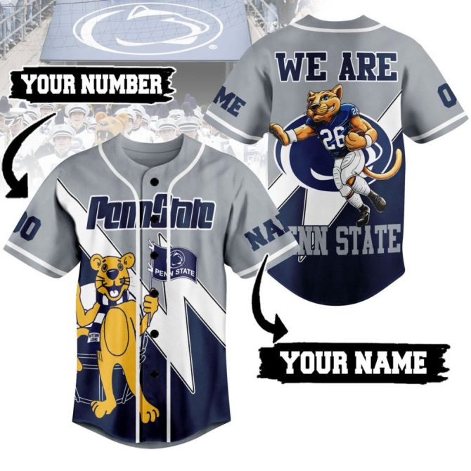 Custom Penn State Jersey – Personalized Name & Number – Perfect For Fans!