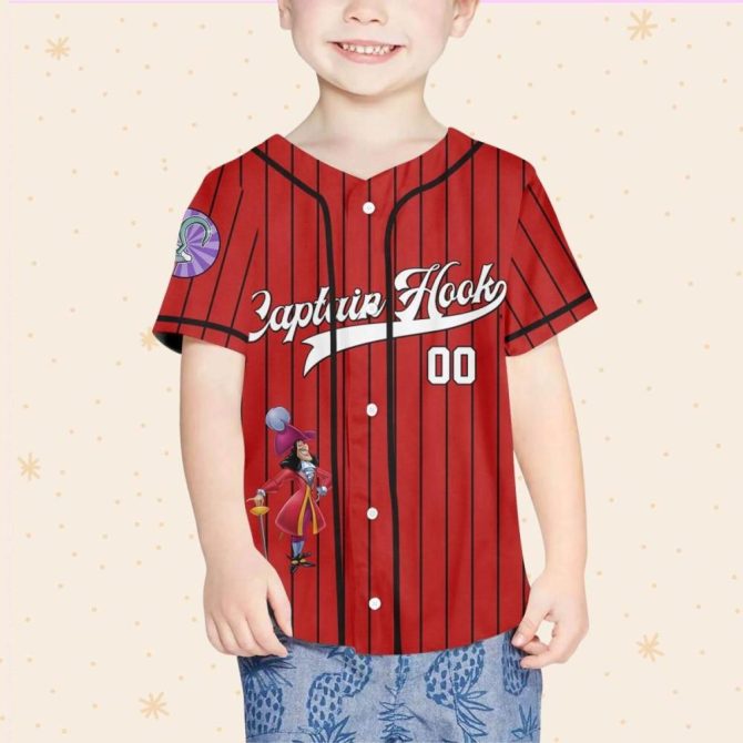 Custom Captain Hook Baseball Jersey For Kids/Youth/Adults – Personalized Name & Number - Image 5