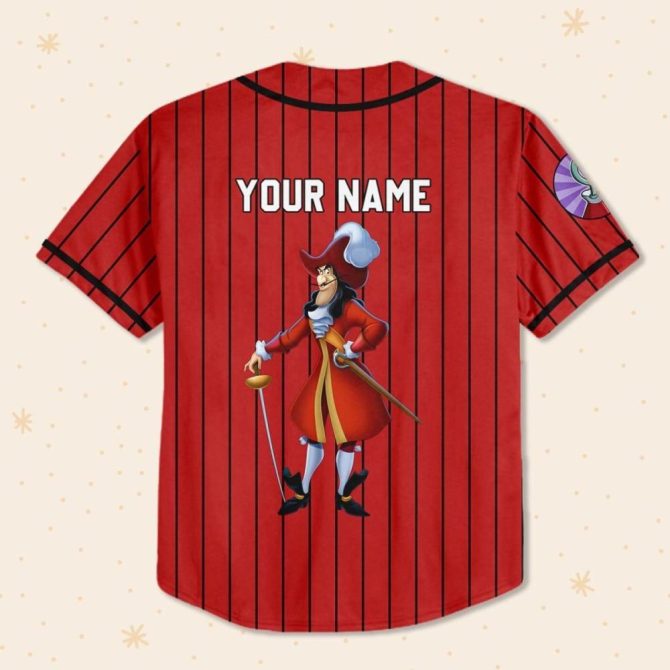 Custom Captain Hook Baseball Jersey For Kids/Youth/Adults – Personalized Name & Number - Image 4